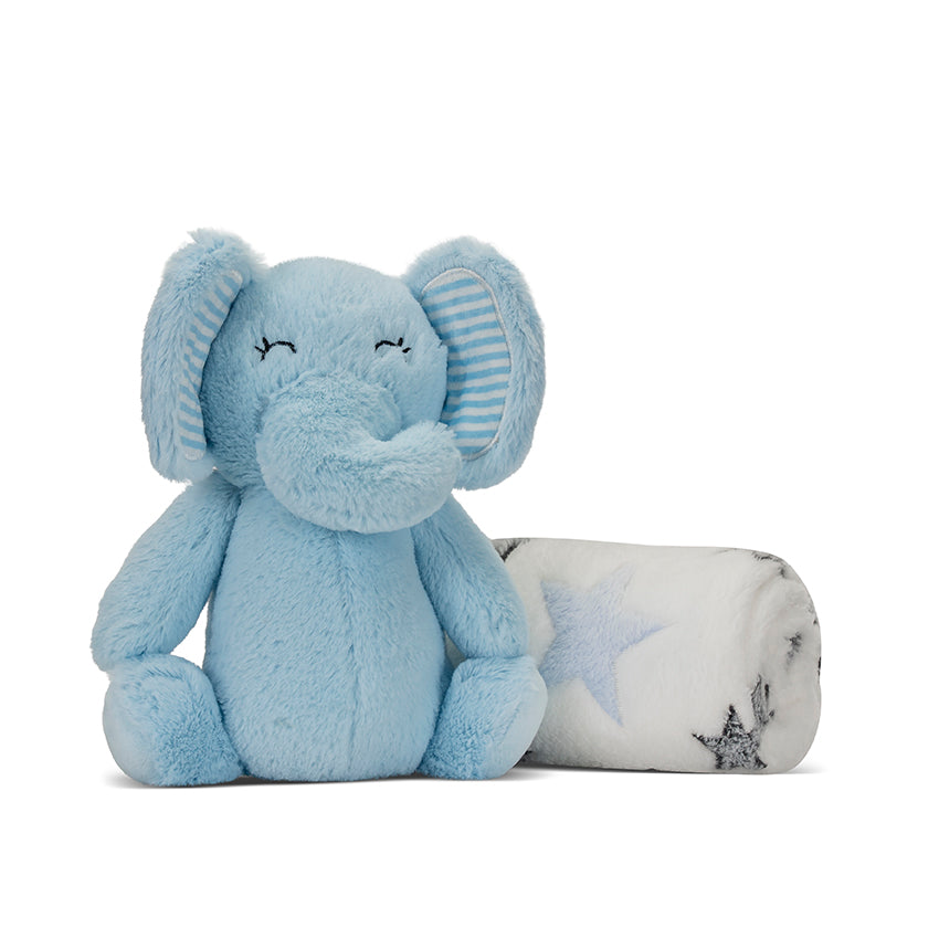 Păturică Moale cu Elefant Lorelli Nappy, Blue, 90x75 cm - Blue [ps:18949abf-de0c-4ba9-ac40-cd3535f704a6]