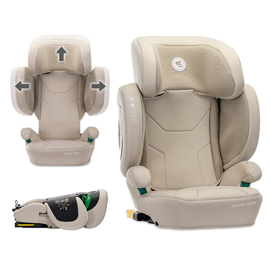 Scaun Auto Lorelli Growgo Isofix, 100-150 cm, Black - Beige [ps:6f6f6d6d-f2c3-4299-bc8d-dc0a54e1e174]