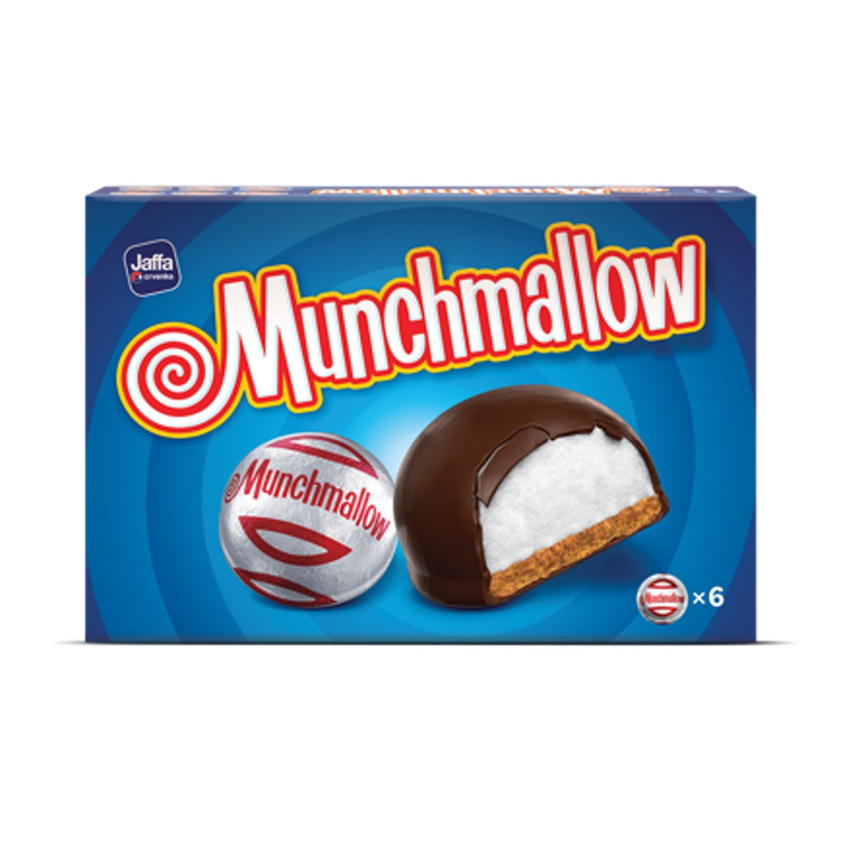 MUNCHMALLOW Biscuiti cu Bezea, gustare, cu glazura de ciocolata, 105 g [ps:8cb7e9ff-22db-43d3-af08-6942ca8c6884]