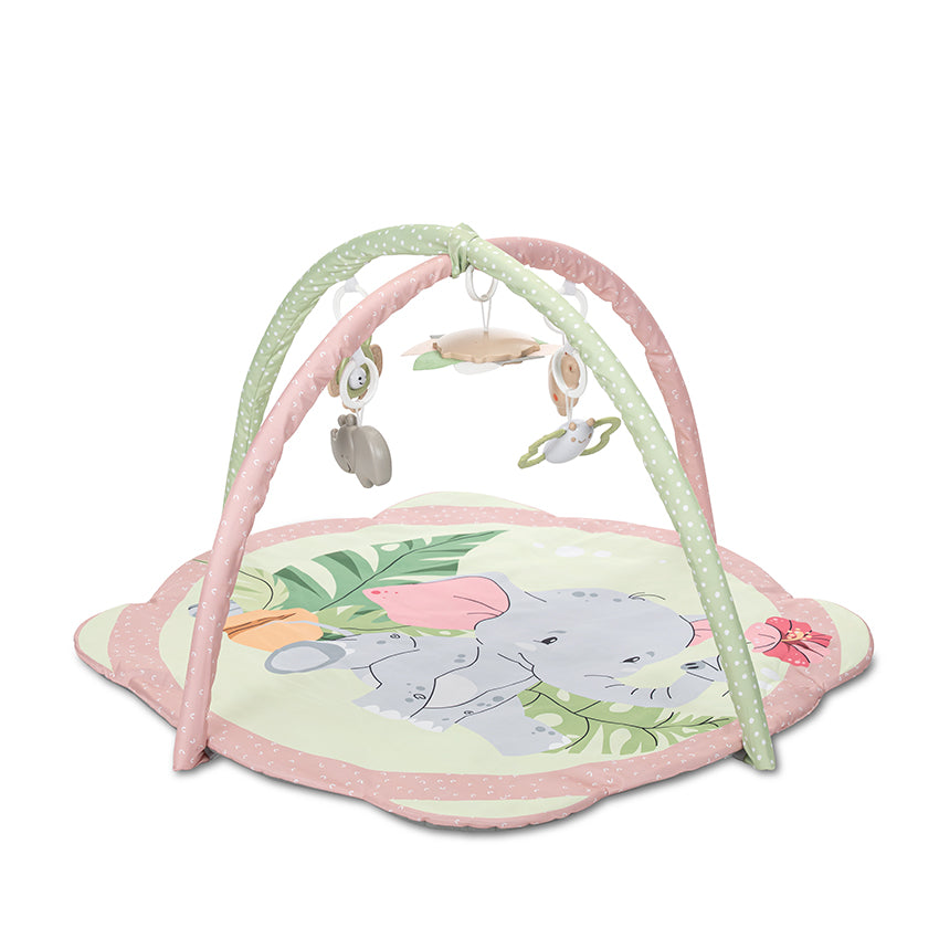 Saltea Activități Lorelli Safari Friends, Hippo Grey - Elephant Pink [ps:f9539394-9abb-49b2-8248-3d78962c24da]