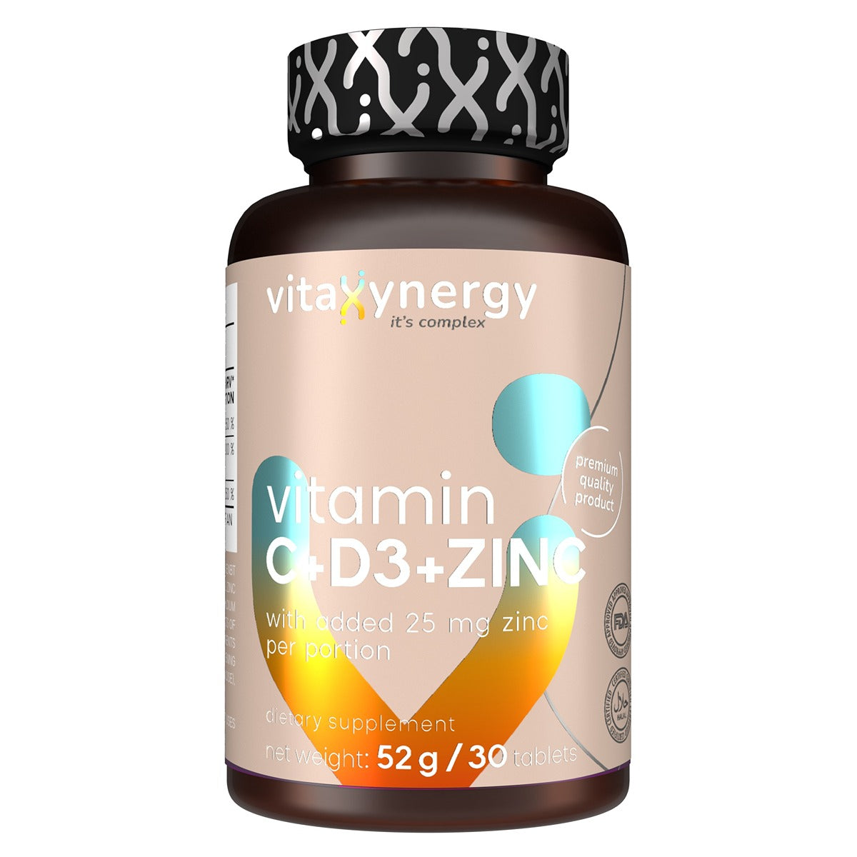 VITAXYNERGY Vitamina C, D3, Zinc, supliment alimentar, 30 tablete, 1 buc [ps:18b890f6-81a9-4fa2-bc0a-a18c7460b847]
