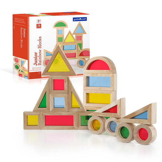 Junior Rainbow Blocks Guidecraft - Set 20 Piese Colorate - 20 [ps:b55ce121-ea45-4193-8c38-daafb79549b6]