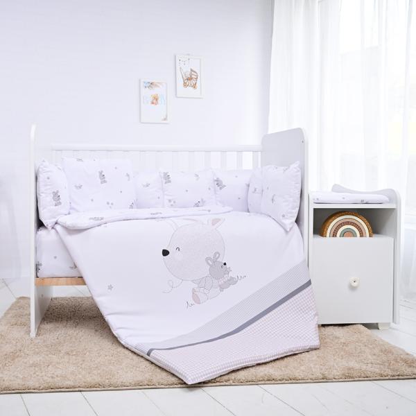 Set Lenjerie Pat Bebe Lorelli Trend Little Rabbits Grey - Little Rabbits Grey [ps:8c7dba44-502d-44f2-aa2b-3d50d28de0a0]