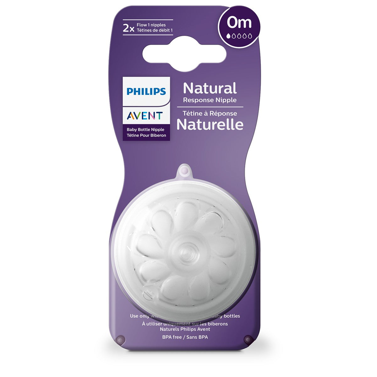 PHILIPS SCY961/02 Avent, tetina, natural response, 0 luni+, primul debit, 2 buc [ps:99092d8b-d22e-4a51-bbe0-9fce1120f4be]