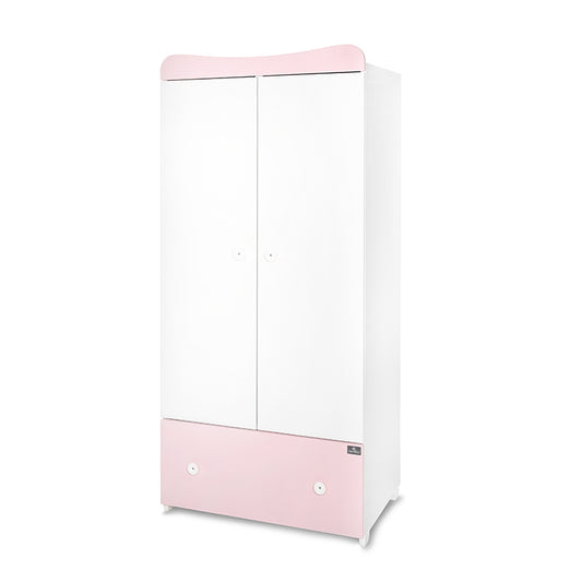 Dulap Garderobă Lorelli Exclusive, 2 Uși, White & Coffee - White Orchid Pink [ps:117863ab-4e98-4e26-8555-140890c49cfd]