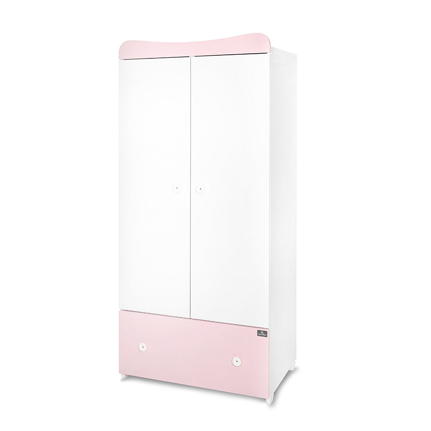 Dulap Garderobă Lorelli Exclusive, 2 Uși, White & Coffee - White Orchid Pink [ps:117863ab-4e98-4e26-8555-140890c49cfd]