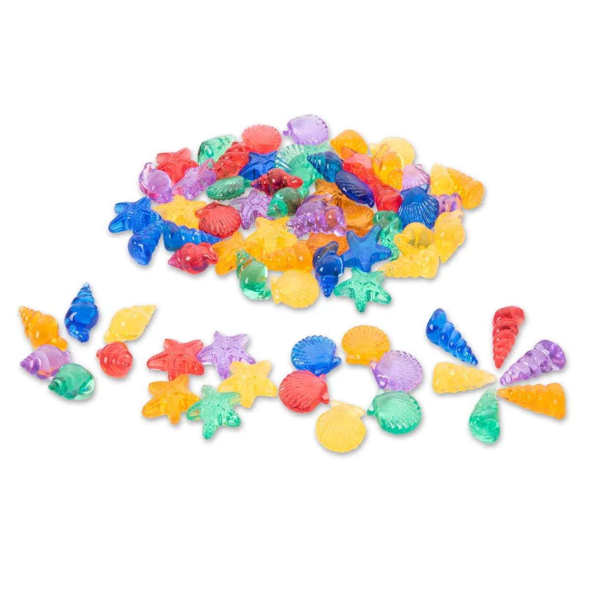 Set Sortare Scoici Translucide Colorate Tickit, 72 piese - Default Title [ps:524189aa-53b0-4788-8497-70339d0a6114]