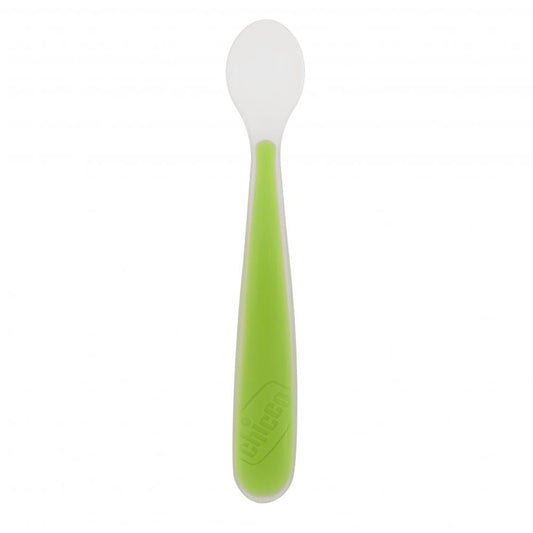 Lingurita silicon Chicco 6luni+, verde - Verde [ps:cf8e4443-c678-479c-a9b0-e5be7de0b538]