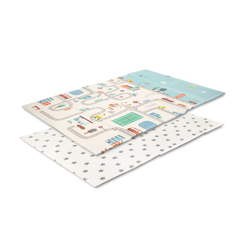 Covoras de joaca termic pentru copii, din spuma XPE, design cu doua fete, pliabil, 120 x 180 cm [ps:2239f30a-dd5b-407e-b650-e2f9ed6f6bef]
