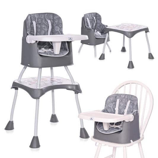 Scaun Masa Inalt Lorelli Trick 3in1, Grey Candy - Gri Candy [ps:7d5d4d1f-4f58-4566-a6f3-37e114413cbe]