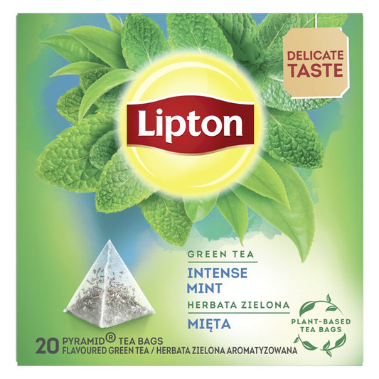 LIPTON Intense Mint, ceai, Verde, 20 pliculete piramidale [ps:5c04c1cb-e318-404d-b9cb-aacbd9b62222]