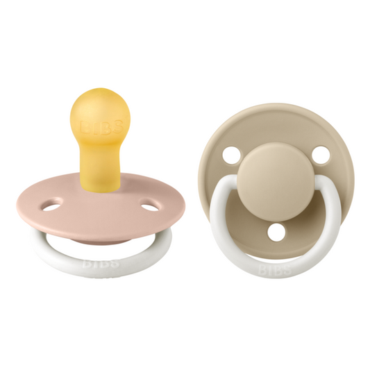 Set 2 Suzete BIBS Glow Latex, Tetină Rotundă, 0 luni - Blush - Blush [ps:78cc8b6a-c22e-491e-be00-60ed0b93bd82]