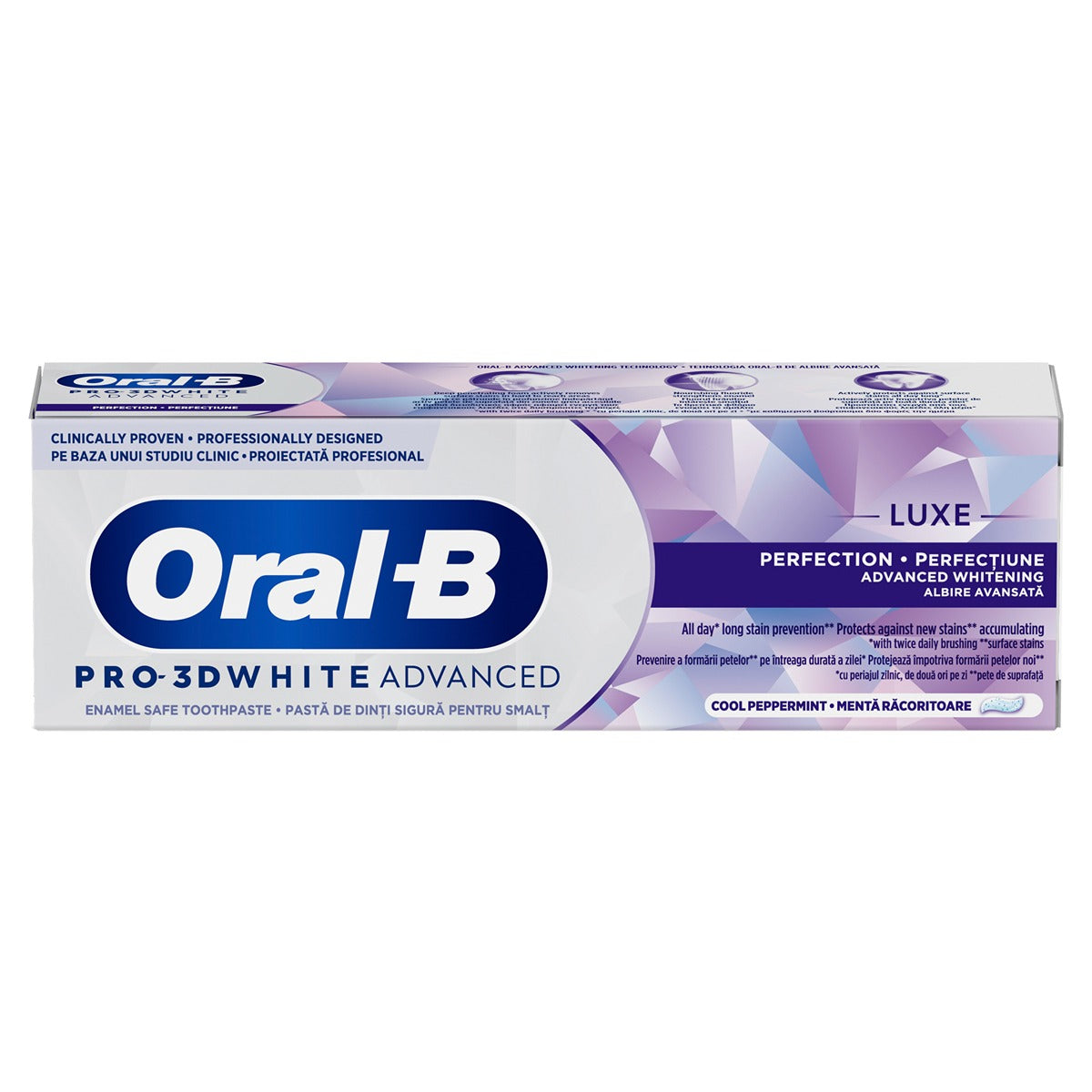ORAL-B Pro 3D White, pasta de dinti, Advanced Luxe Perfection, 75 ml [ps:f87916d4-2857-491f-9949-4a7a221fe216]