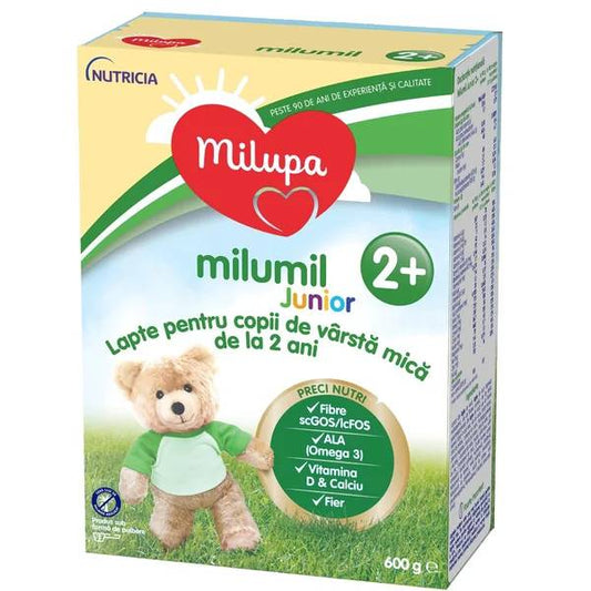 MILUPA Junior 2+, formula speciala lapte praf, de crestere, 600 g [ps:b4722065-2623-46e2-a282-ae7b91c9fd0e]