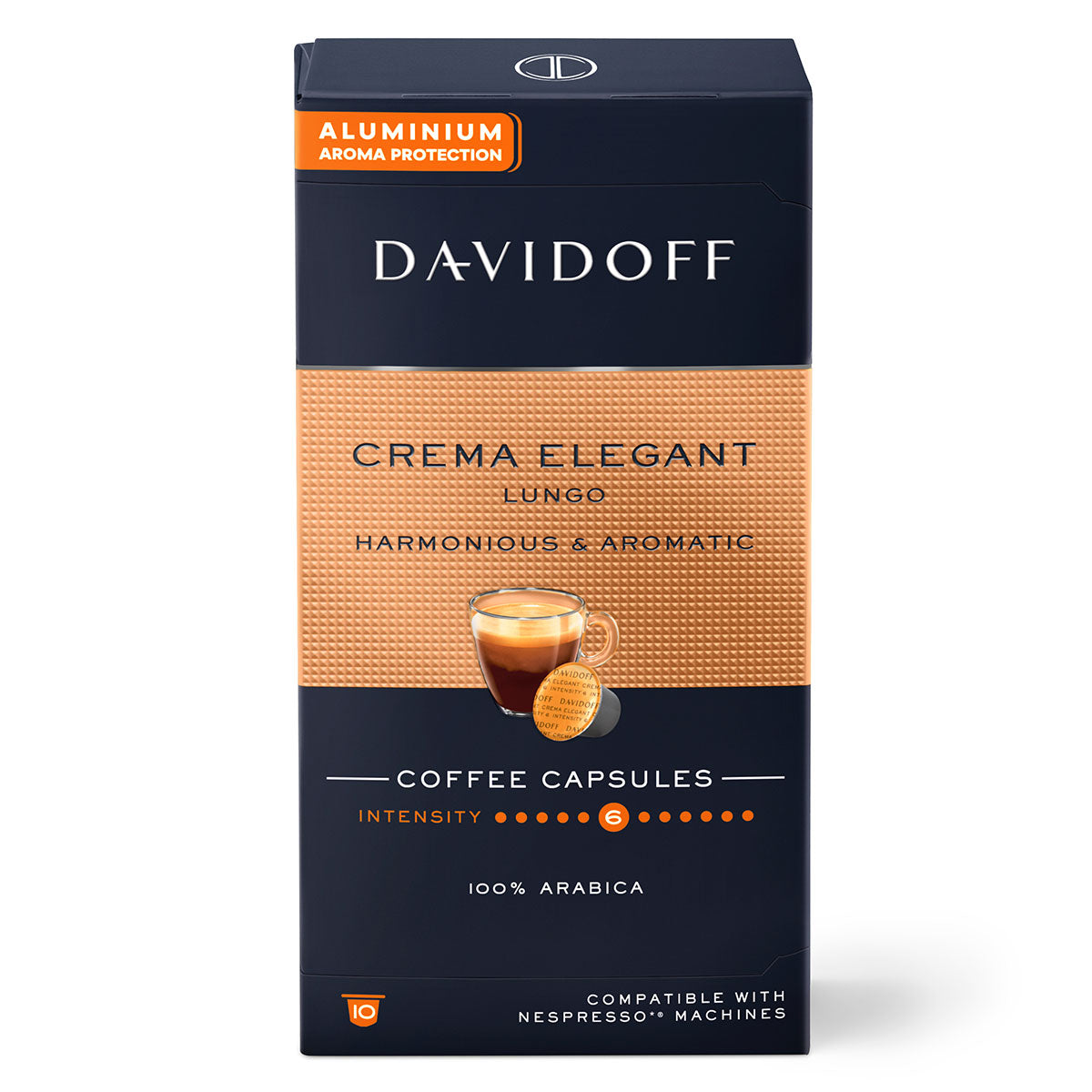 DAVIDOFF Café Crema Elegant Lungo, cafea capsule, 55 g [ps:f3d6ac6f-1c15-428c-8704-af16f37ab552]