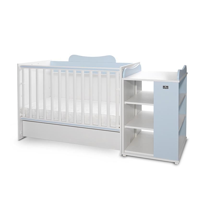 Pătuț Modular Multifuncțional Lorelli Multi, White Orchid - White Baby Blue [ps:c6699995-2178-4eaf-bdda-b4def69f5bb7]