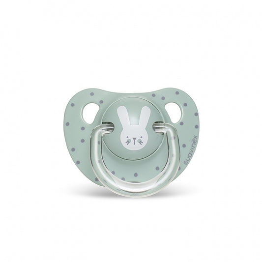 Suzetă anatomică +18 luni, iepuraș verde Hygge Suavinex [ps:d34b1a85-3082-4acb-87d4-b4f7b75d5084]