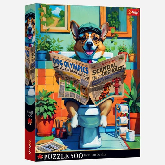 Puzzle Caine Citind Ziarul 500 Piese - Trefl/Jumbo - Default Title [ps:2cefc545-eeae-45f5-b535-cb3f2351560b]