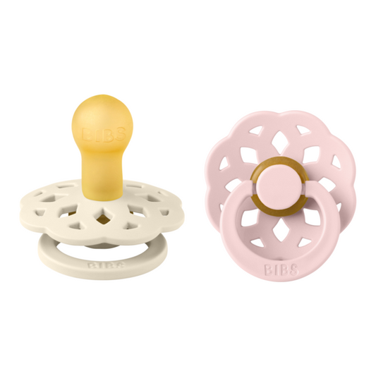 Set 2 Suzete BIBS Boheme Latex, Tetină Rotundă, 0 luni - Ivory/Blossom [ps:c7f14e92-7b99-45c7-a2a7-43d275c8c7b1]