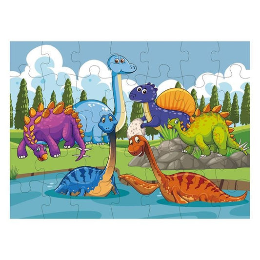 Puzzle Dinozauri pe Lac Jumbo - 35 Piese - Default Title [ps:05c4e32a-c1a1-4130-8ced-2595445d2159]