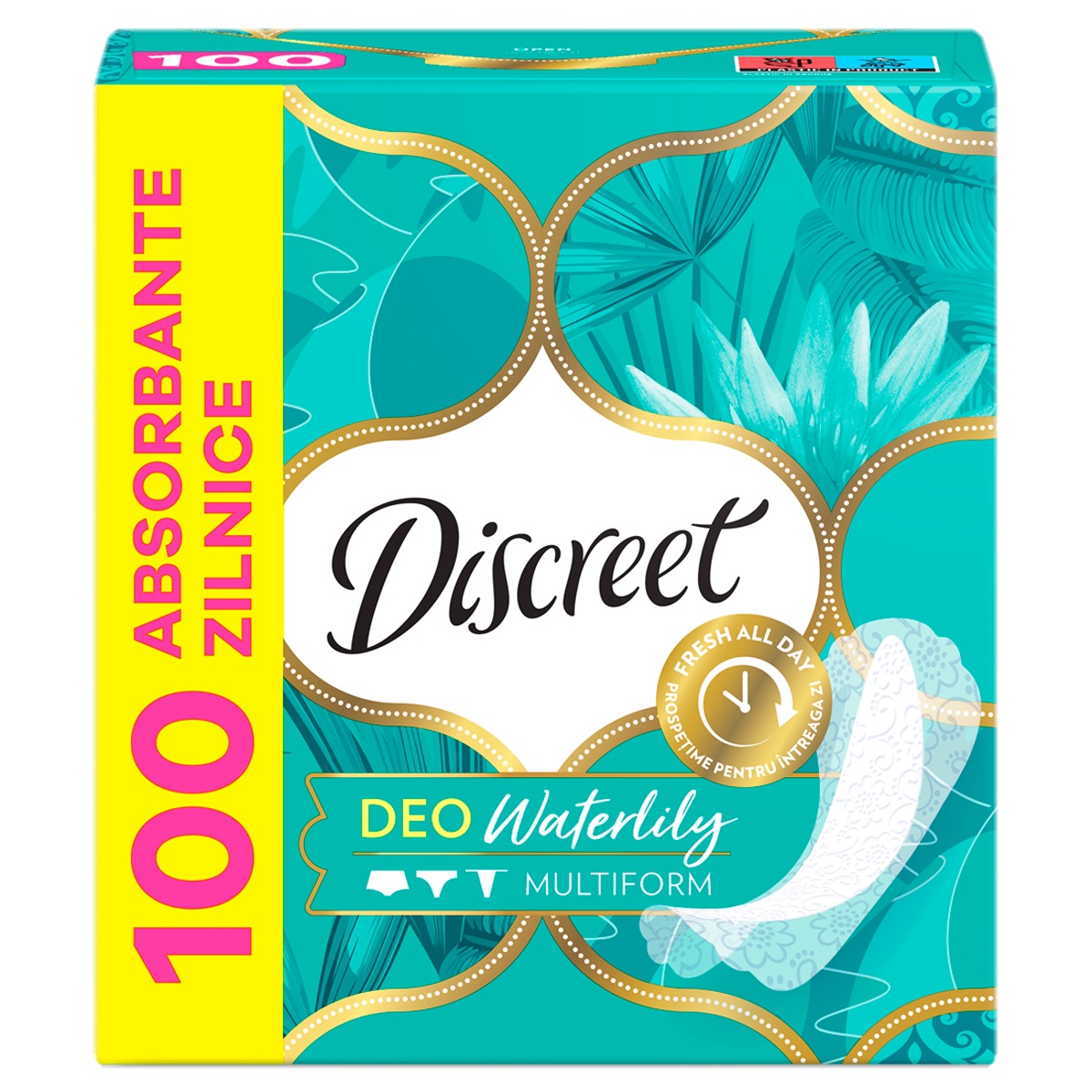 DISCREET Deo Waterlily, absorbante zilnice, 100 buc [ps:35f1c86c-69a5-4cde-83e9-e29083cd09cb]