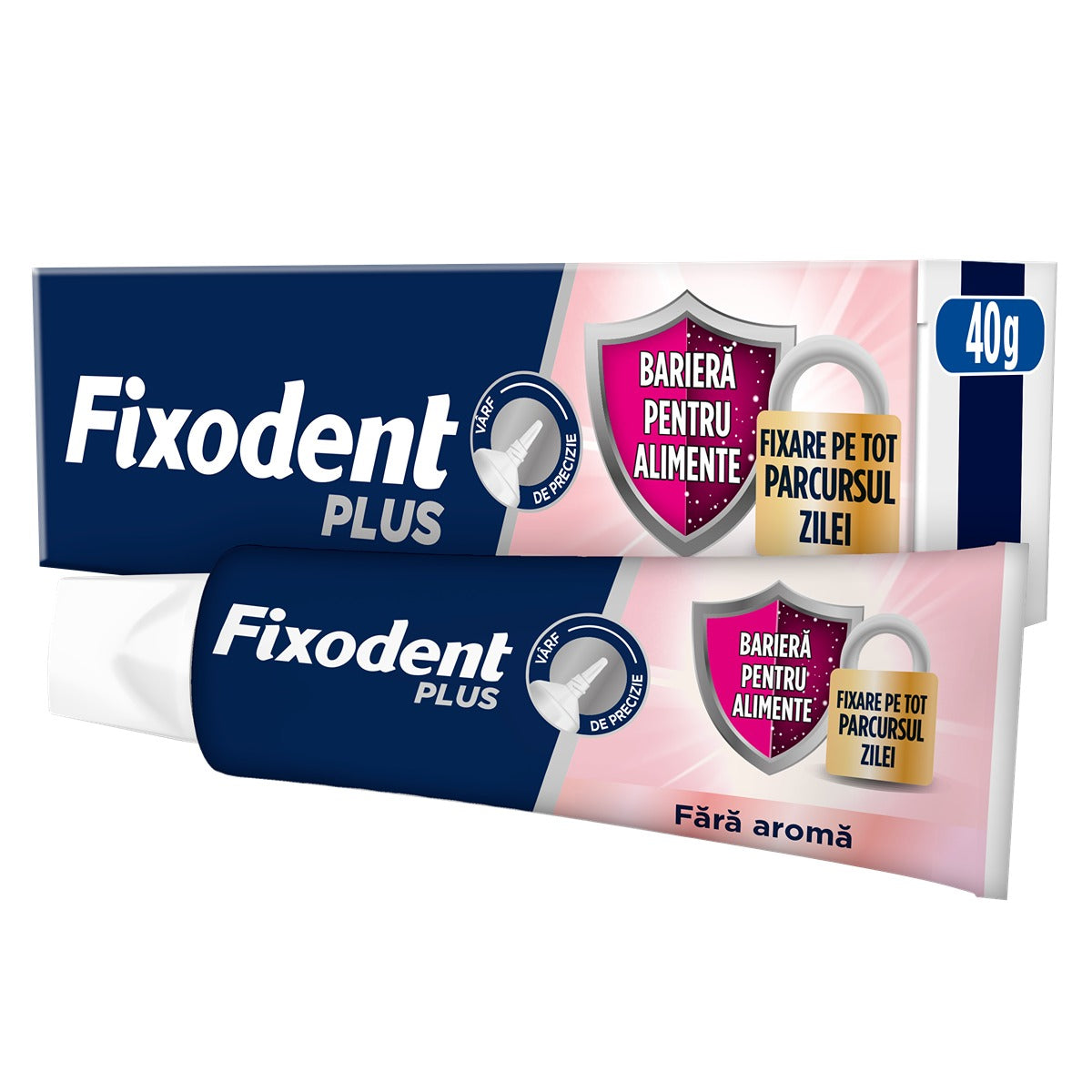 FIXODENT Plus Food Barrier, crema adeziva pentru proteza dentara, 40 g [ps:1be8ec97-59a6-4090-8da9-b221ecd3ab7a]