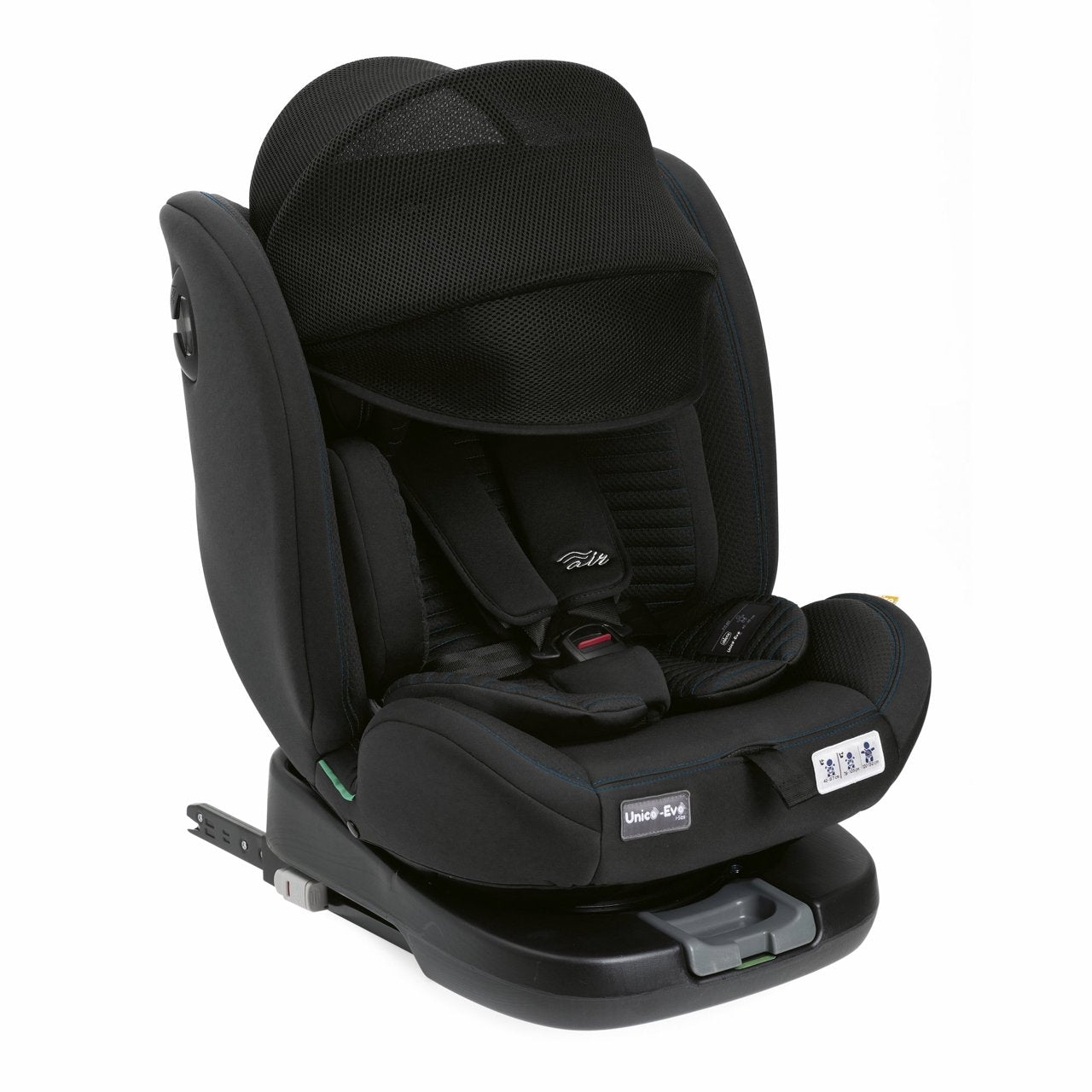 Scaun auto rotativ Chicco Unico EVO i-Size, Black - Negru - Blackair [ps:4341455a-04d7-4d9e-9470-11f89860102b]