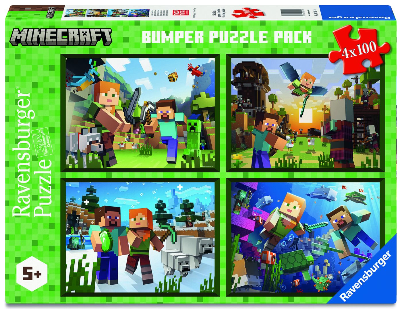 Puzzle Minecraft 4in1 Ravensburger - Set Jucării Creative - Default Title [ps:dc427813-16a6-4a9f-8db2-63d044f729c1]