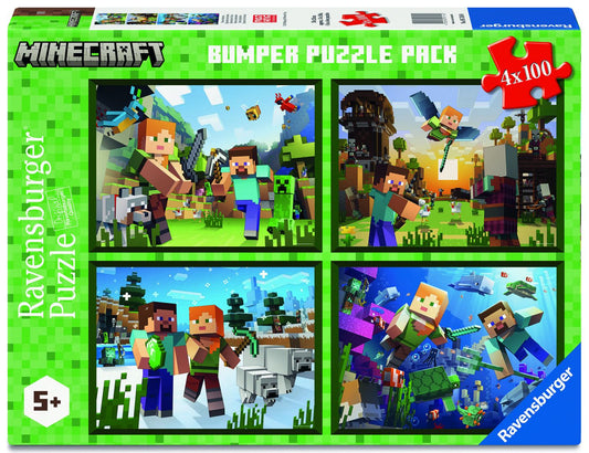 Puzzle Minecraft 4in1 Ravensburger - Set Jucării Creative - Default Title [ps:dc427813-16a6-4a9f-8db2-63d044f729c1]