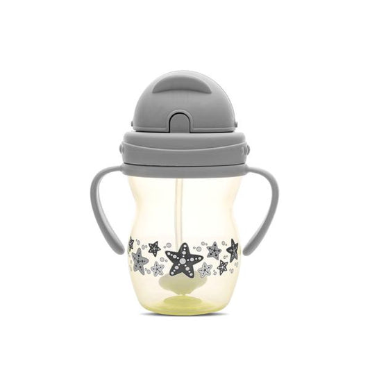 Cană cu pai anti-vărsare Lorelli, 275ml, Grey Yellow - Grey Yellow [ps:70db1570-3afc-43e3-a2ba-856c2d86905c]