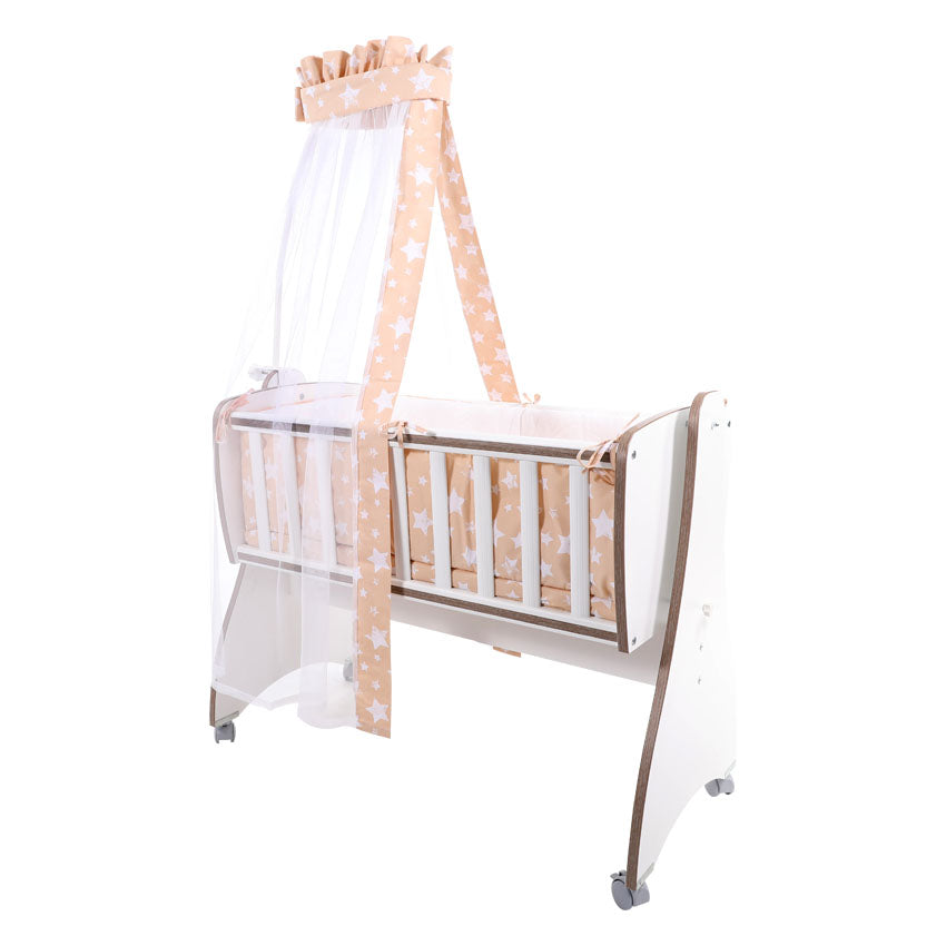 Set Lenjerie Pat Balansoar Lorelli First Dreams, 7 piese - Bej Stelute [ps:636c9eb8-ef5c-4b1f-ac87-2b3347e788e0]