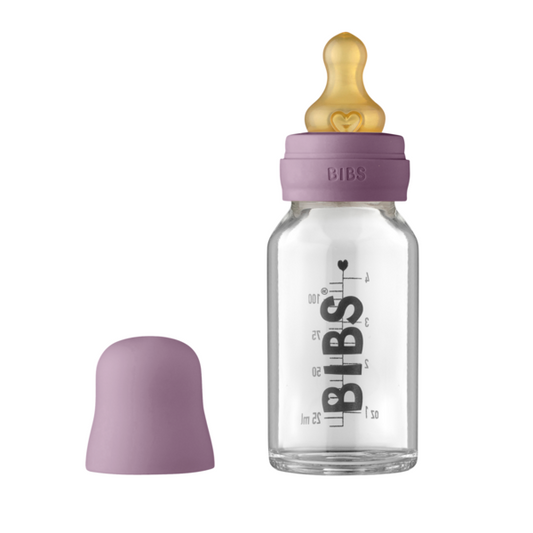 Biberon BIBS Anticolici din Sticlă, 110ml, Dusky Lilac - Mauve [ps:418baa9e-c212-4b30-9d09-91f9581f2a21]