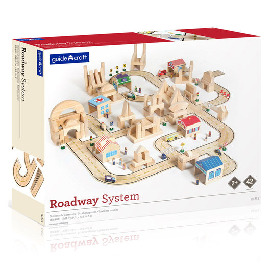 Traseu Auto din Lemn Roadway Guidecraft, 42 Piese - Default Title [ps:422e8919-9a8e-4261-baf4-5e1bc4b41aa3]