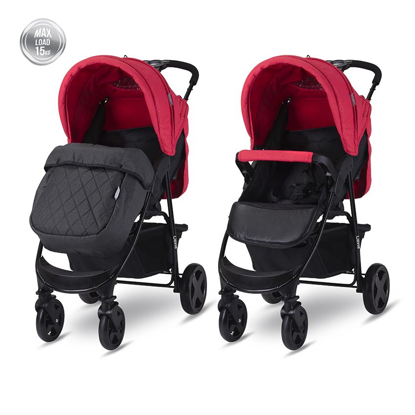 Cărucior Sport Lorelli Olivia Basic, Cool Gri - Husă Inclusă - rosu mars [ps:65ce3fa0-78fb-4772-b4ad-c8b3e28f1b1f]