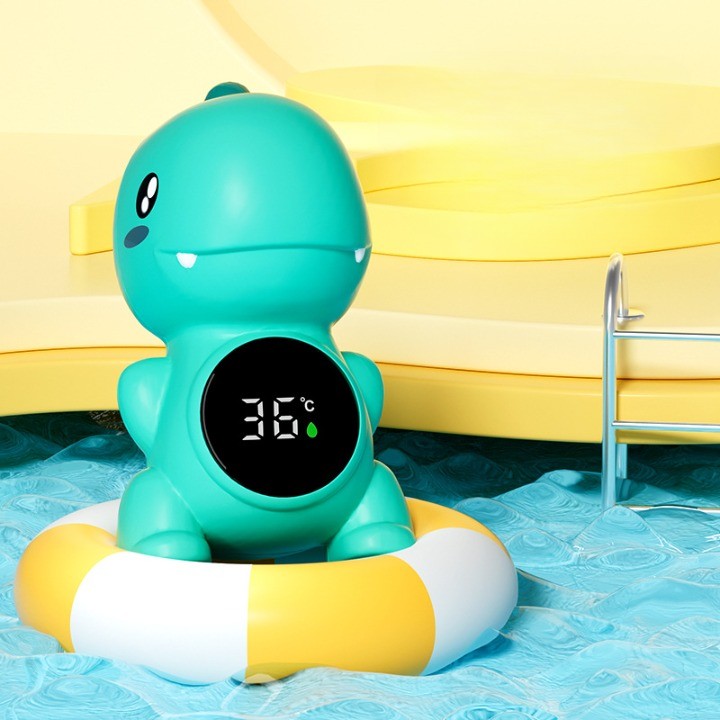 Termometru Baie Bebe Ratusca Flippy, LED, IPX7, Galben - Model Dinozaur [ps:6d82ba32-b933-4116-a945-311c6f5882db]