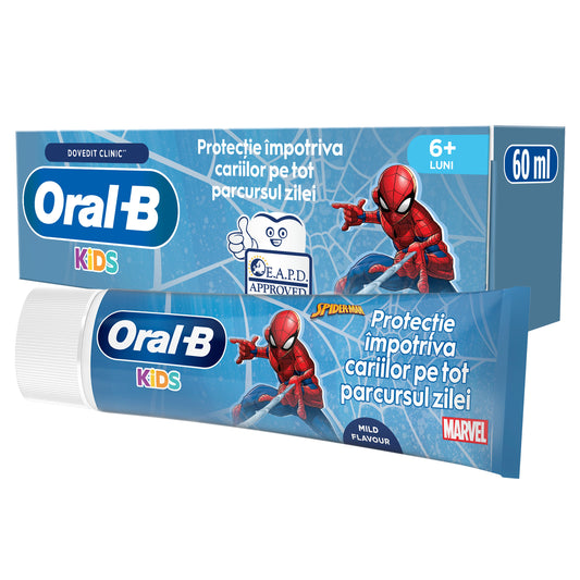 ORAL-B Kinds Spiderman, pasta de dinti, pentru copii, 6 - Default Title [ps:d1e60784-aea6-4b58-8e6e-abb50b7b965a]