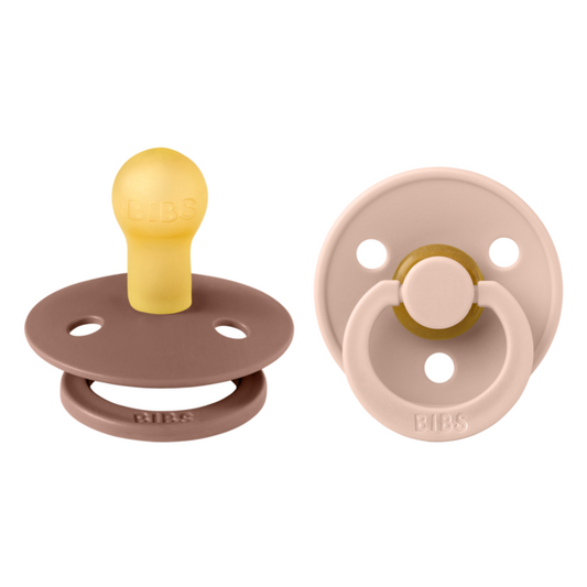 Set 2 Suzete BIBS Colour Latex, Tetina Simetrică, 0 luni - Blush/Woodchuck [ps:9c6d815e-f23d-4ee2-8328-28814469fea5]