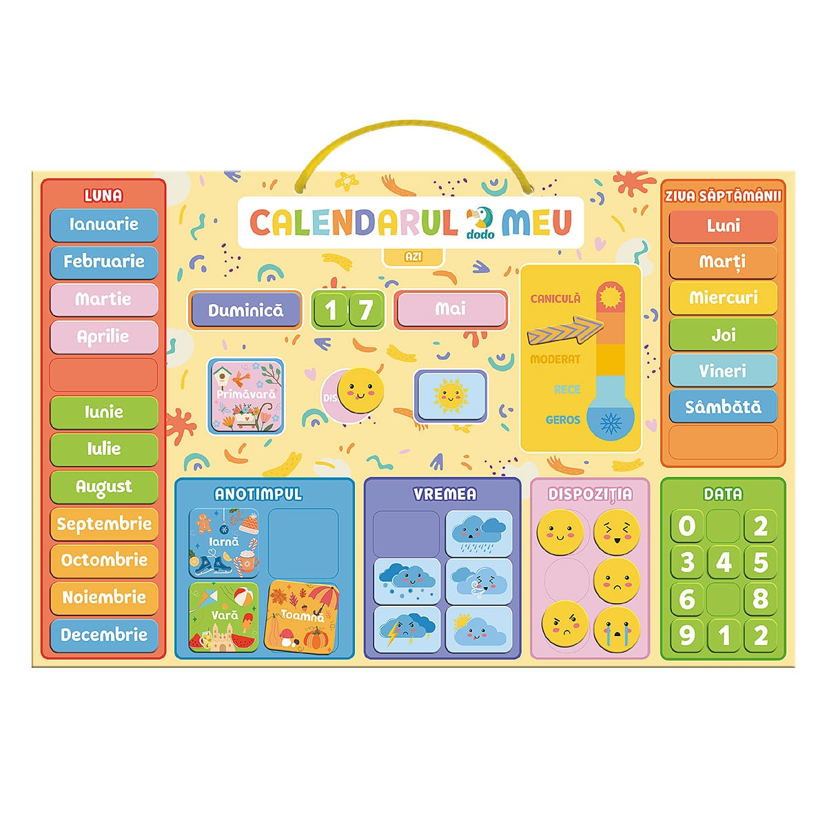 Calendar Educativ Magnetic Dodo Toys - Limba Romana - Default Title [ps:f18b08be-93f4-47f8-b867-10ad7de5f14e]