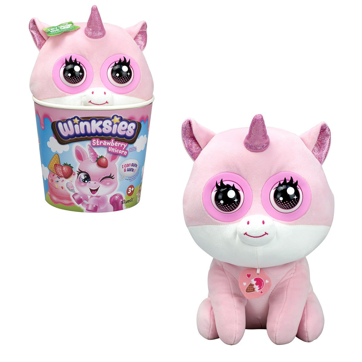 WINKSIES Strawberry Unicorn, jucarie de plus, unicorn interactiv [ps:a072ca52-2398-433c-9a33-555b621ff624]