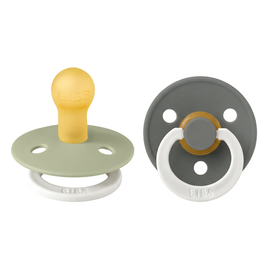 Set 2 Suzete BIBS Colour Glow Latex, 0 luni, Sage/Pine - Sage [ps:78daf460-13ea-4d5d-9708-0f814ea71b5c]
