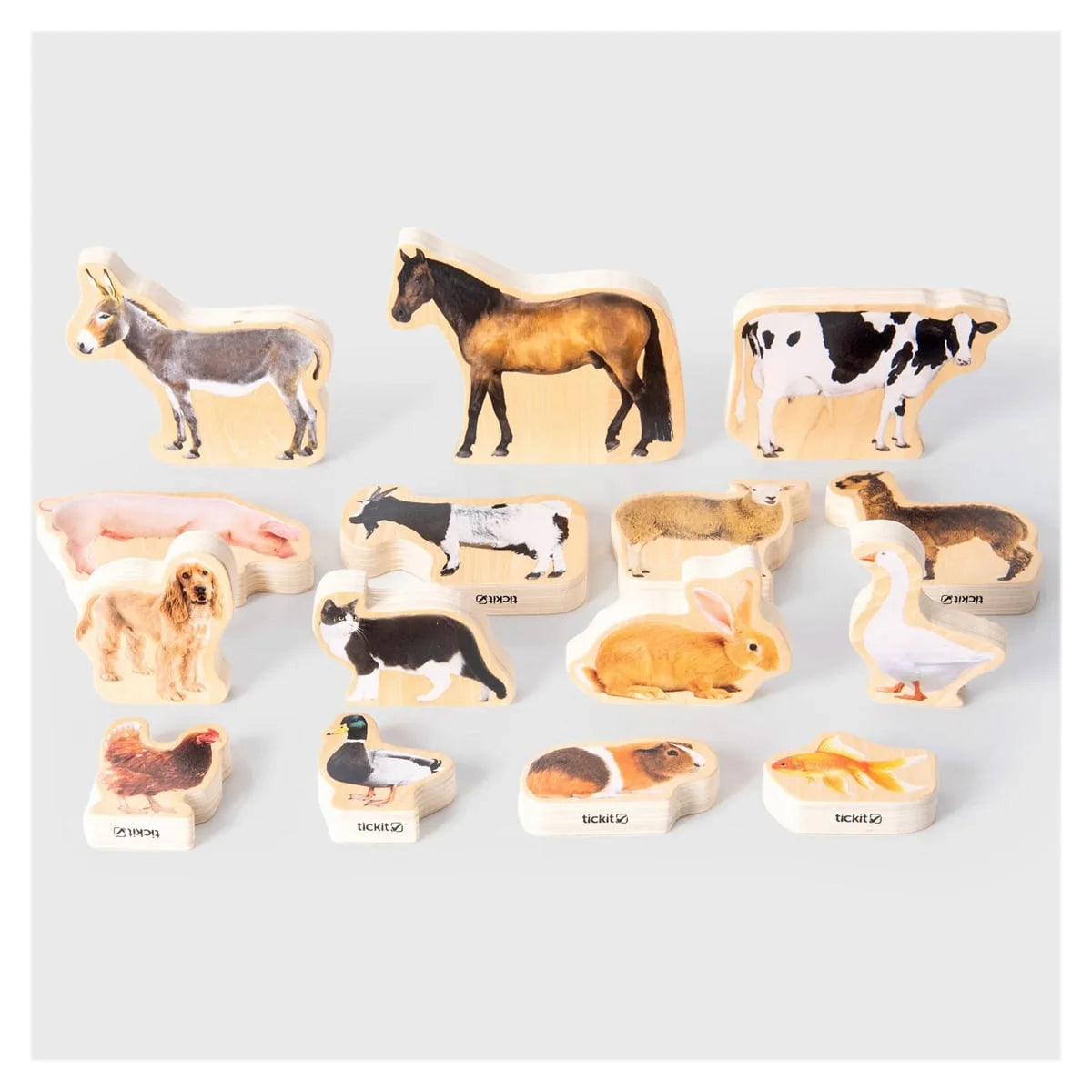 Blocuri Lemn Animale Domestice Tickit, 15 piese - Default Title [ps:5219be82-26fb-4328-b6f0-95eedc863607]