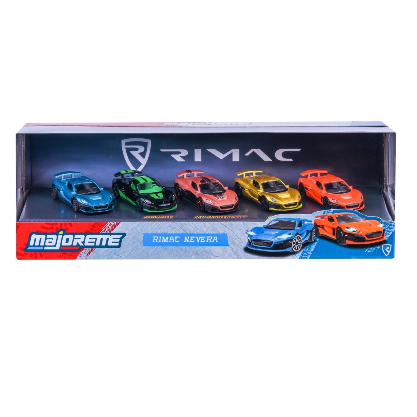 MAJORETTE SET 5 MASINUTE METALICE RIMAC NEVERA 7.5CM Simba - Multicolor [ps:af3fe03d-5c5a-4674-b019-010dc8edc4c0]