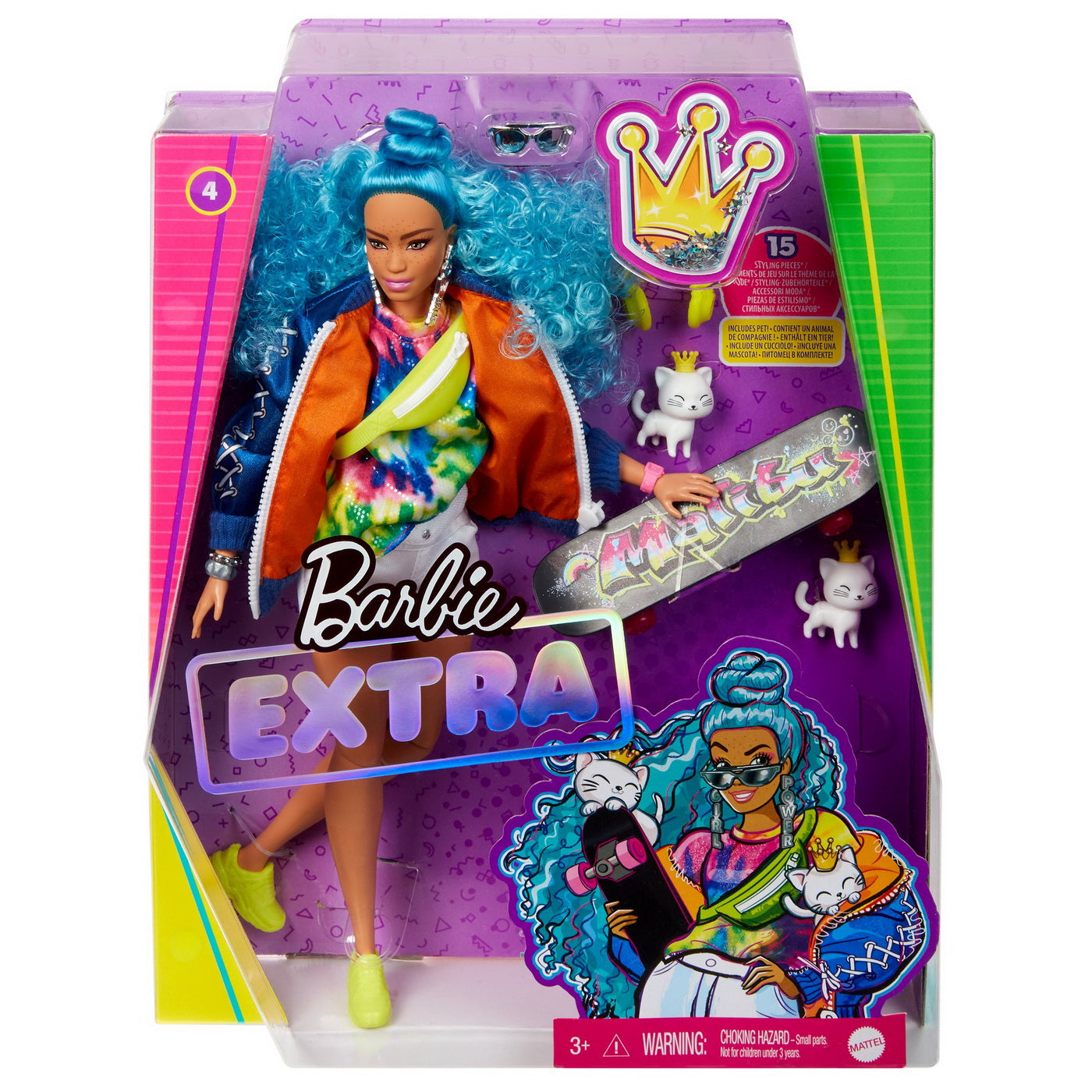 PAPUSA BARBIE EXTRA STYLE FLUFFY PINKY Mattel - Par Albastru Carliontat [ps:c655bca7-af33-48f4-8f2f-0db44761b7ce]