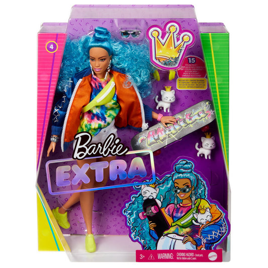 PAPUSA BARBIE EXTRA STYLE FLUFFY PINKY Mattel - Par Albastru Carliontat [ps:c655bca7-af33-48f4-8f2f-0db44761b7ce]
