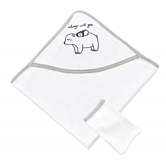 Set prosop cu capison si manusa de baie pentru copii BabyJem (Culoare: Gri) [ps:77da0b4d-c00e-42c1-8728-301fe8d7d058]