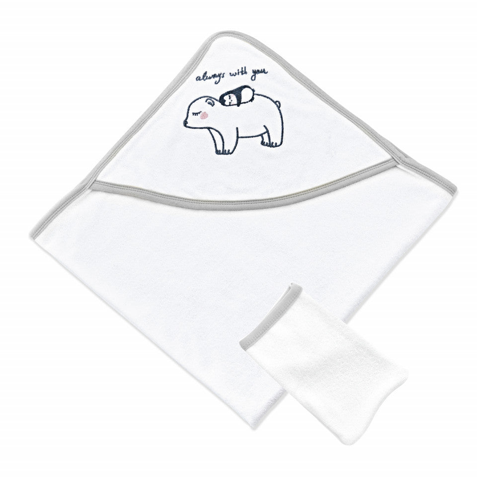 Set prosop cu capison si manusa de baie pentru copii BabyJem (Culoare: Gri) [ps:77da0b4d-c00e-42c1-8728-301fe8d7d058]