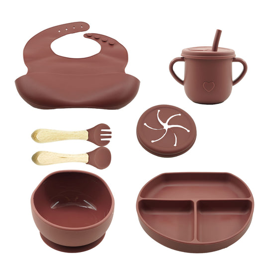 Set Diversificare Silicon Flippy 8 Piese, Maro - Maro [ps:546447d4-e7c3-4986-b987-3deb6db4048b]