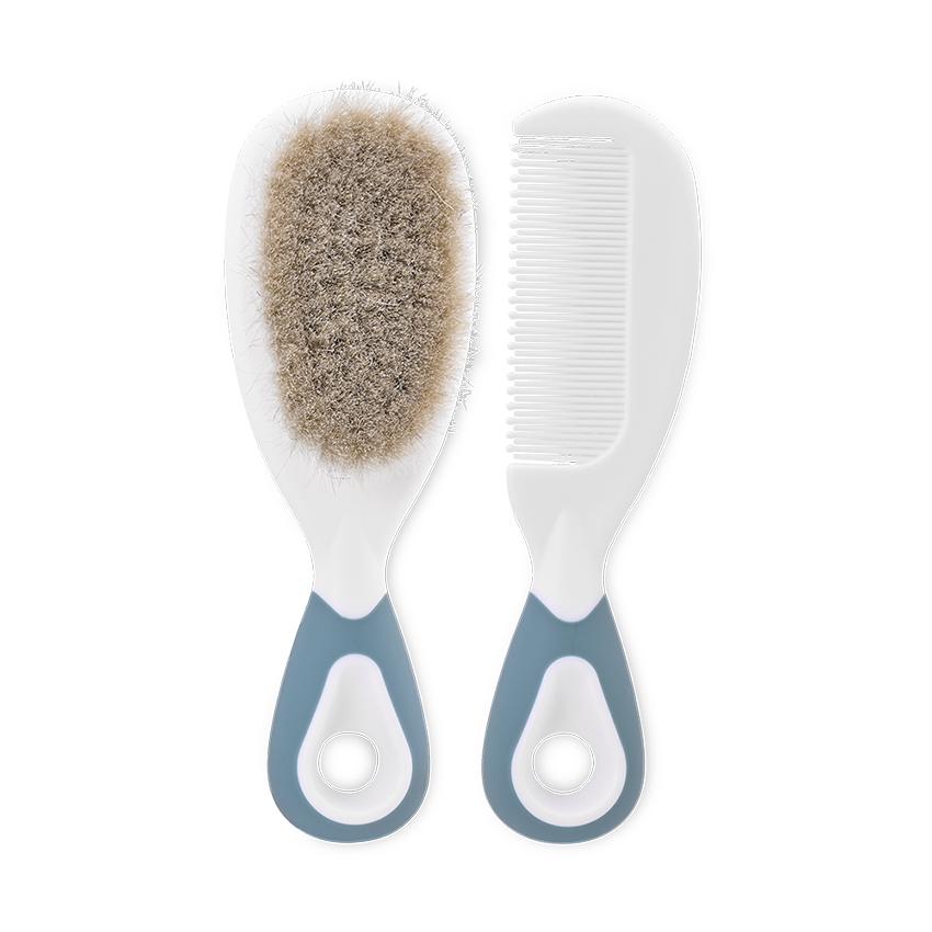 Set Perie și Pieptăn din Păr Natural Lorelli, Blue, 0 luni+ - Blue [ps:7750b76d-3dfa-48f3-98a8-7fc21b052838]