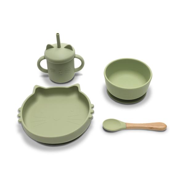 Set Hranire Lorelli Silicon, 4 Piese, Fresh Green, 6 luni+ - Fresh Green [ps:6b3b047a-eefc-45bd-bc74-7c245cc39944]
