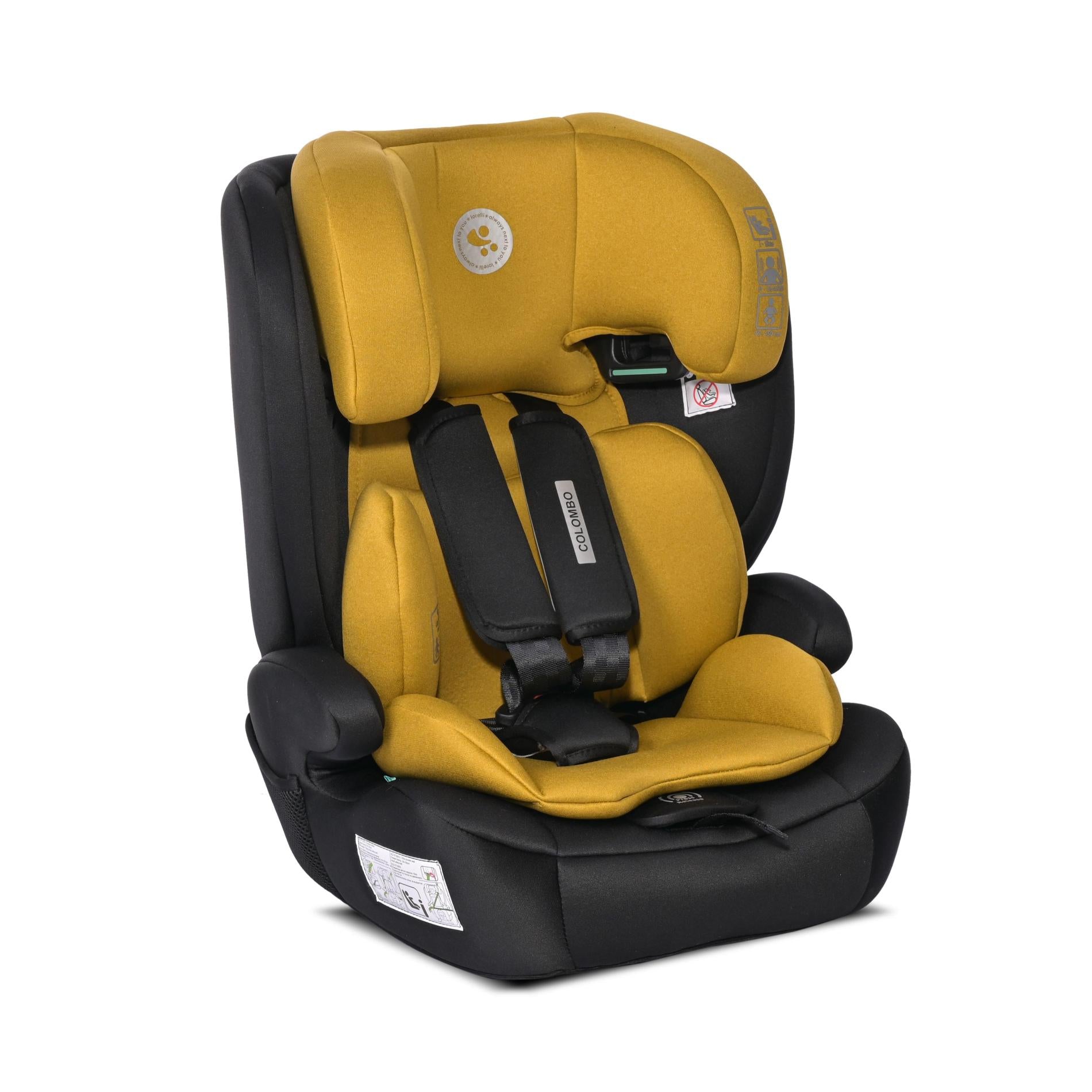 Scaun Auto Lorelli Colombo i-Size, 76-150 cm, Galben-Negru - Lemon Curry [ps:05aceaa5-9043-4edd-adcd-185cb862abf2]